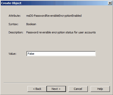Задаем параметры хранения пароля