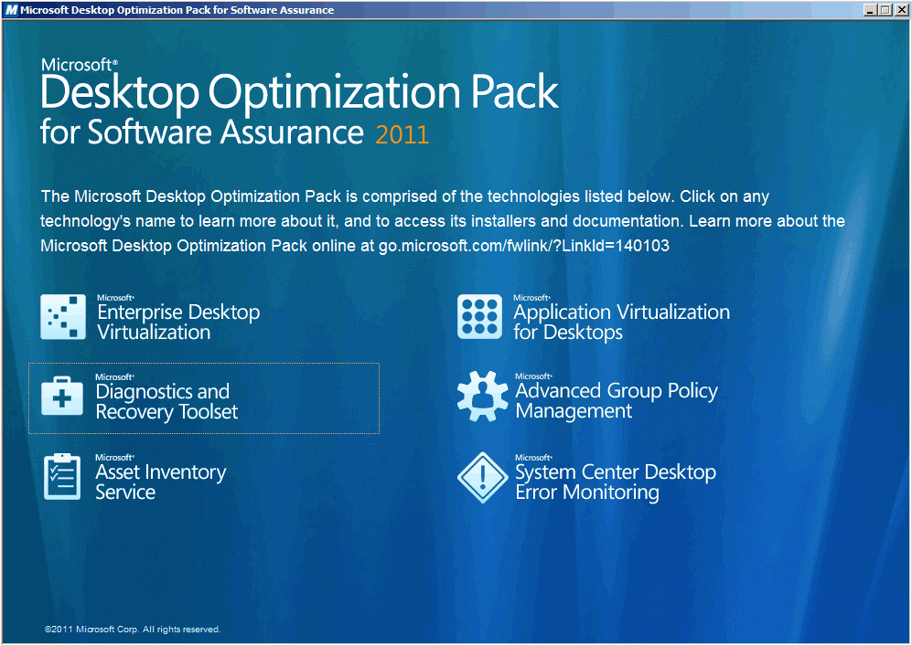 Microsoft Desctop Optimization Pack