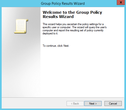 запуск Group Policy Results Wizard