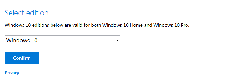 выбор редакции Windows 10
