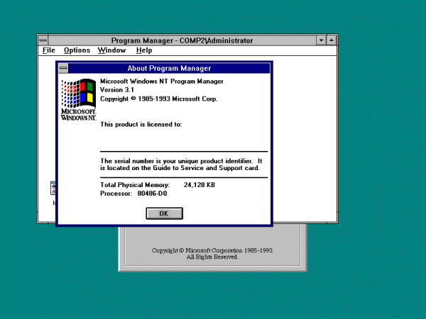windows NT 3.1