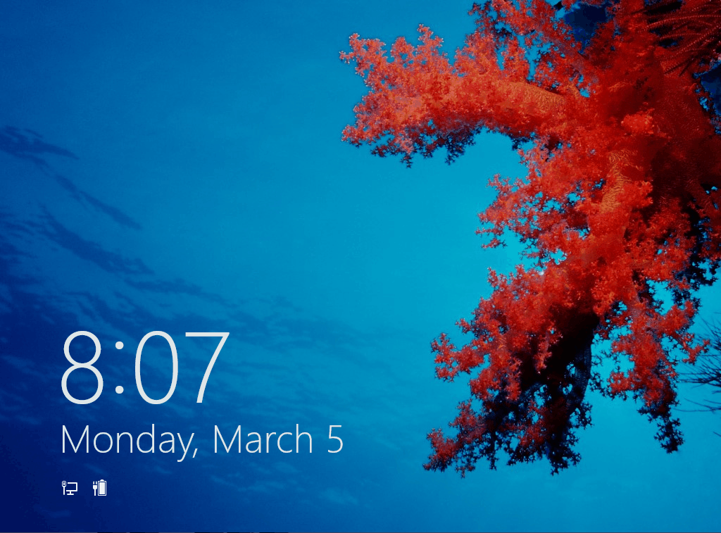 экранная заставка Windows 8