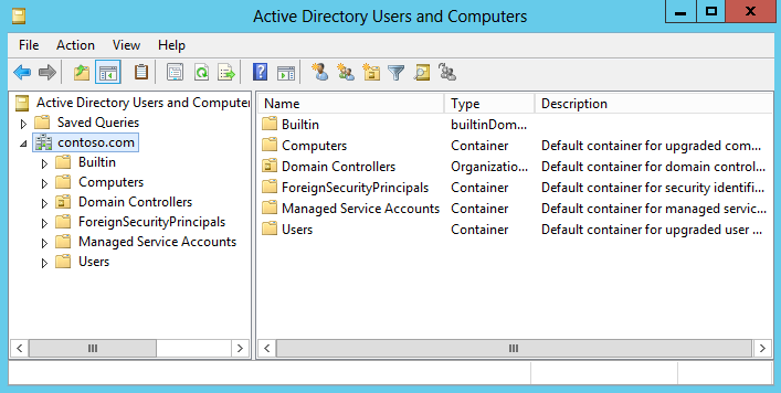 оснастка Active Directory Users and Computers