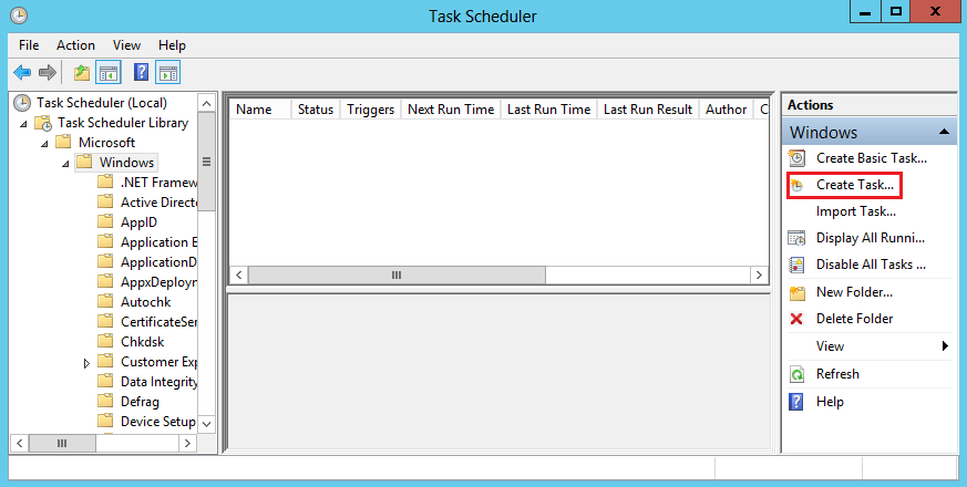 создаем запланированное задание в Task Scheduler